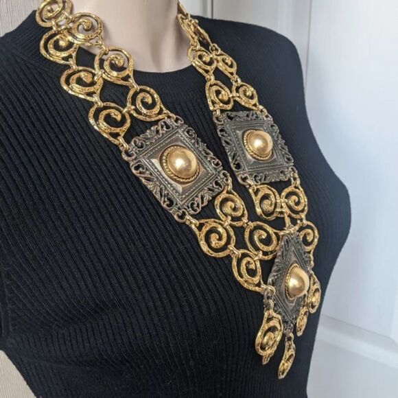 Vintage 1960’s MCM Statement Necklace - Picture 1 of 7